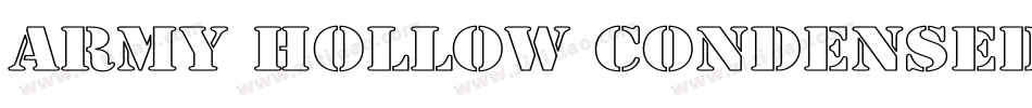 Army Hollow Condensed字体转换